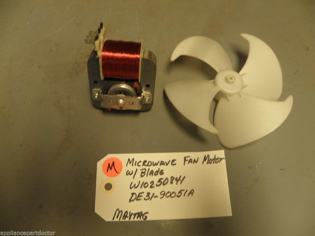 Maytag Microwave W10250841 DE31-90051A Fan Motor w/ blade USED Maytag Microwave W10250841 DE31-90051A Fan Motor w/ blade USED